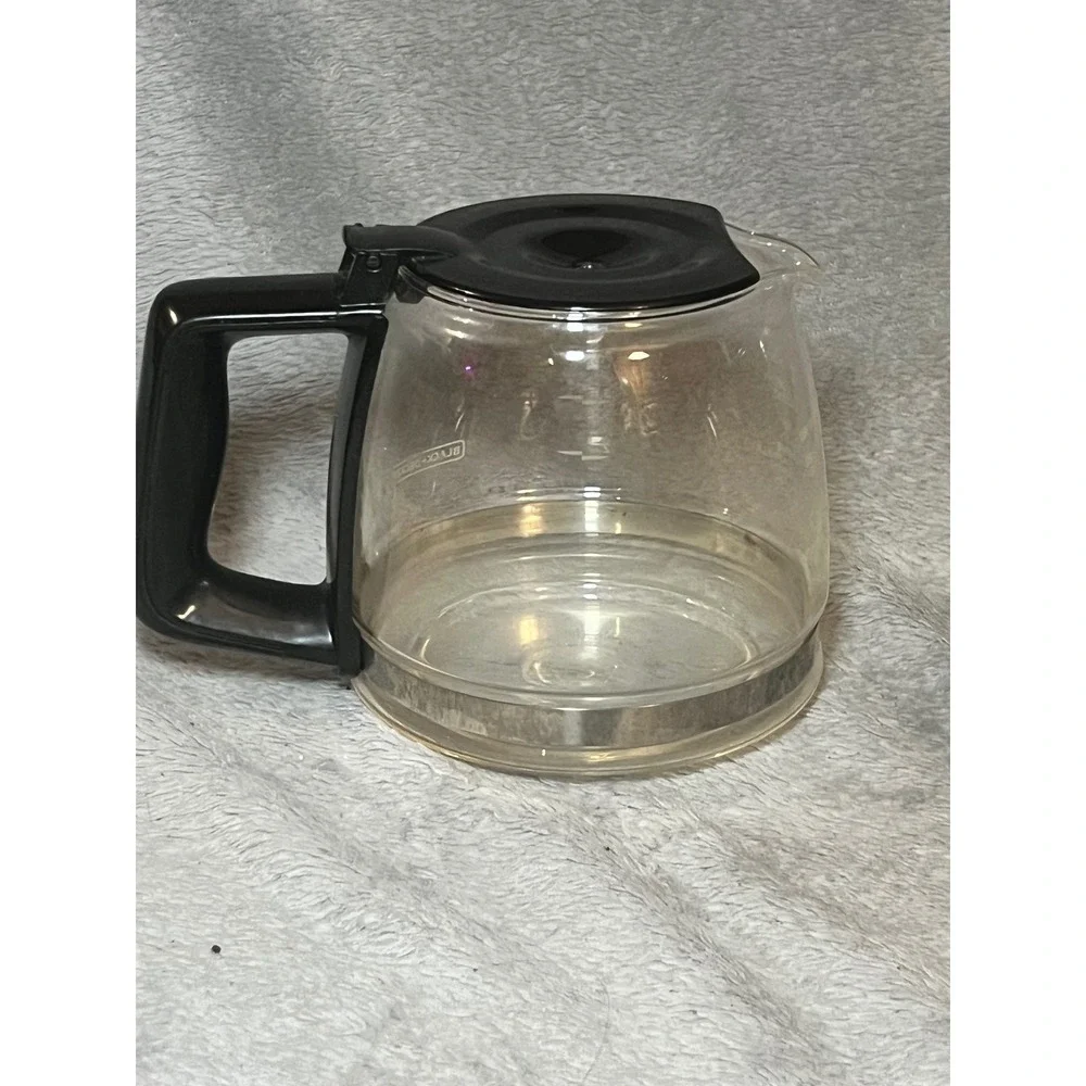 Black+Decker Replacement 5 Cup Glass Coffee Carafe Pot Black Lid Handle OEM